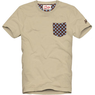 MC2 SAINT BARTH T-shirt da uomo in cotone con taschino
