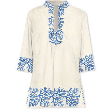 MC2 SAINT BARTH Abito tunica Macha in cotone con stampa