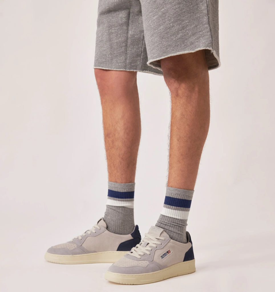 AUTRY Sneakers Medalist Low In Suede Grigio e Blu