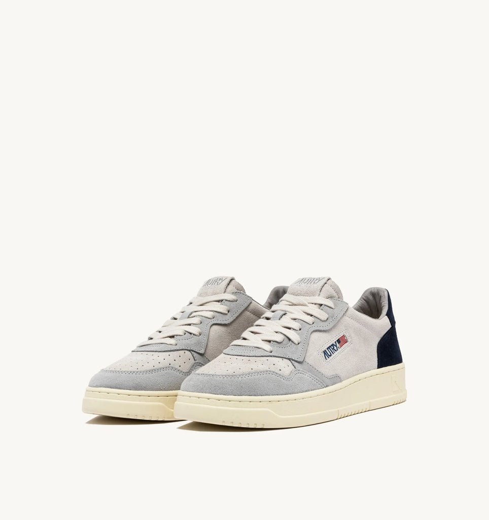 AUTRY Sneakers Medalist Low In Suede Grigio e Blu