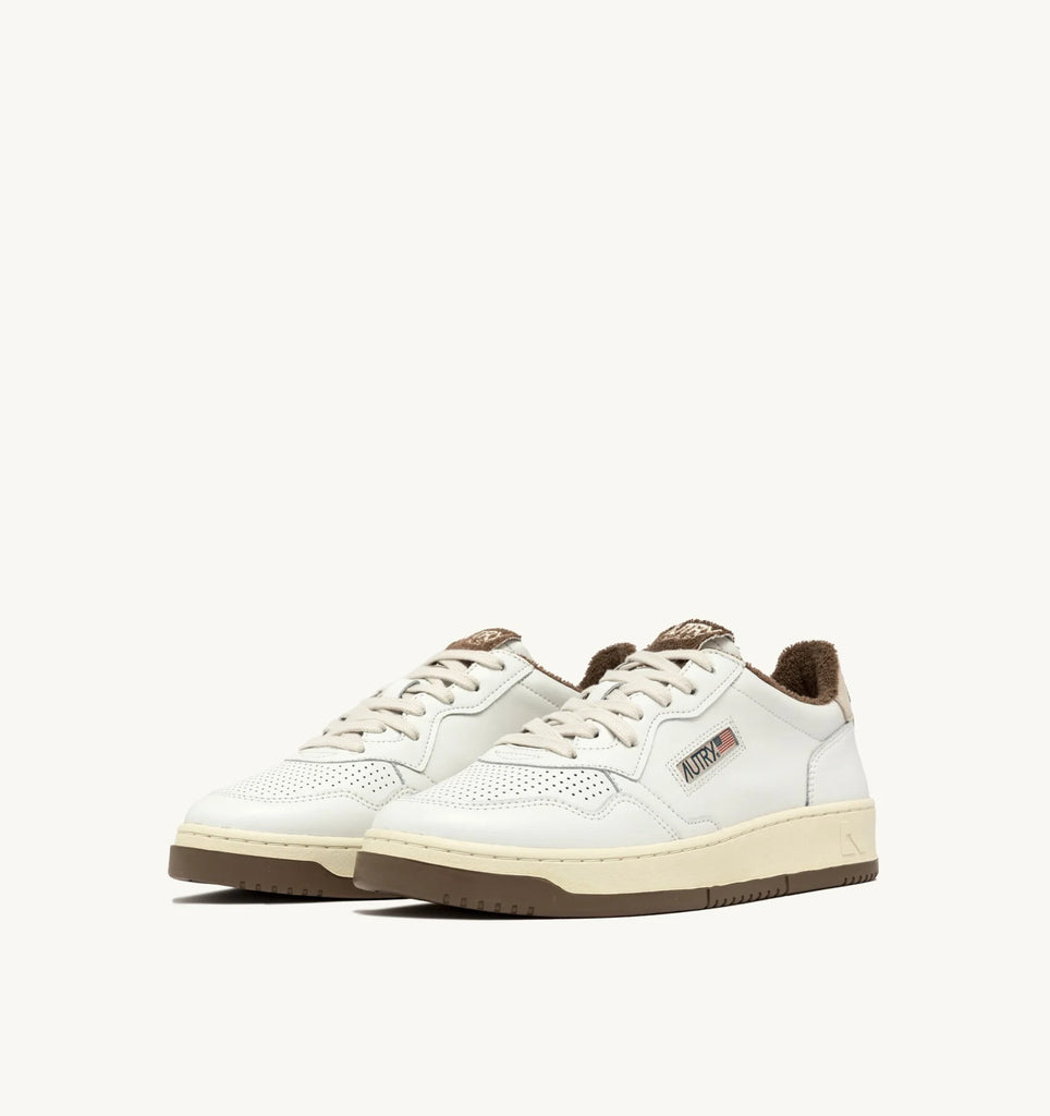 AUTRY Sneakers Medalist Low Virgin/Sponge Bianco e Marrone