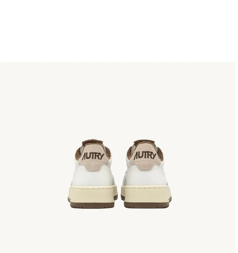 AUTRY Sneakers Medalist Low Virgin/Sponge Bianco e Marrone