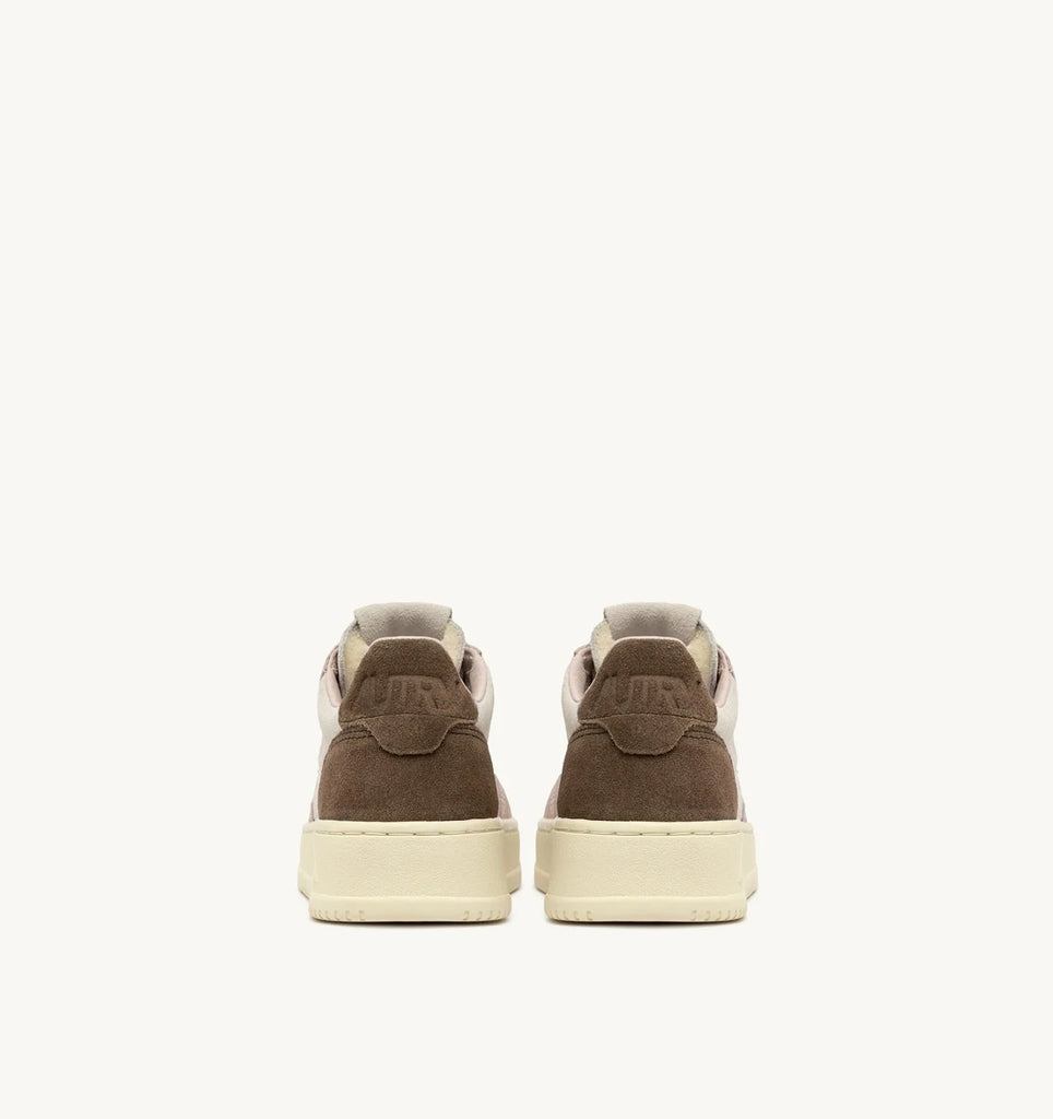 AUTRY Sneakers Medalist Low In Suede Grigio Rosa e Marrone