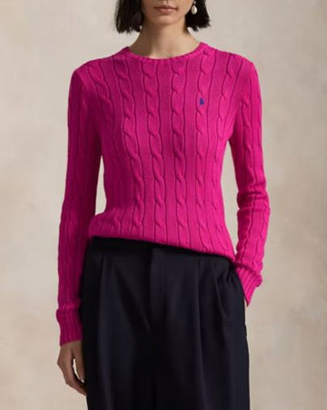 POLO RALPH LAUREN Maglia a girocollo in cotone a trecce