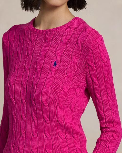 POLO RALPH LAUREN Maglia a girocollo in cotone a trecce