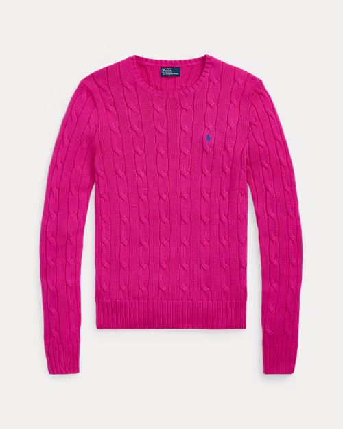 POLO RALPH LAUREN Maglia a girocollo in cotone a trecce