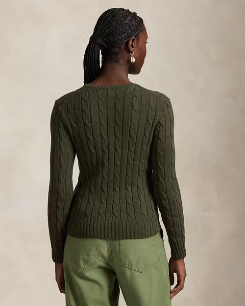 POLO RALPH LAUREN Maglia a girocollo in cotone a trecce
