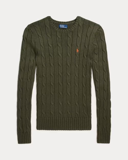 POLO RALPH LAUREN Maglia a girocollo in cotone a trecce