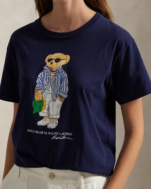 POLO RALPH LAUREN T-Shirt Polo Bear in jersey di cotone