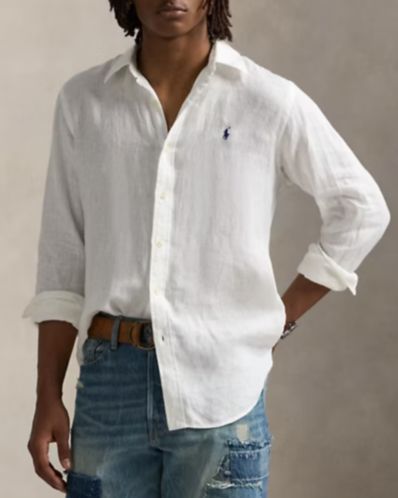 POLO RALPH LAUREN Camicia in lino slim fit