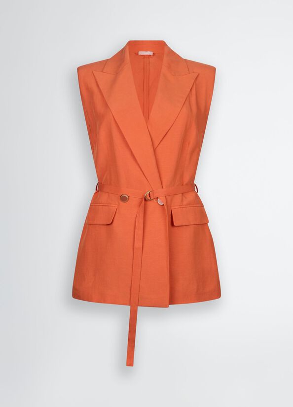 LIU JO Gilet in misto lino