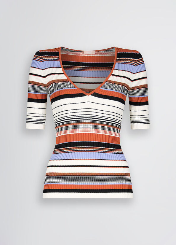 LIU JO T-shirt in maglia a righe