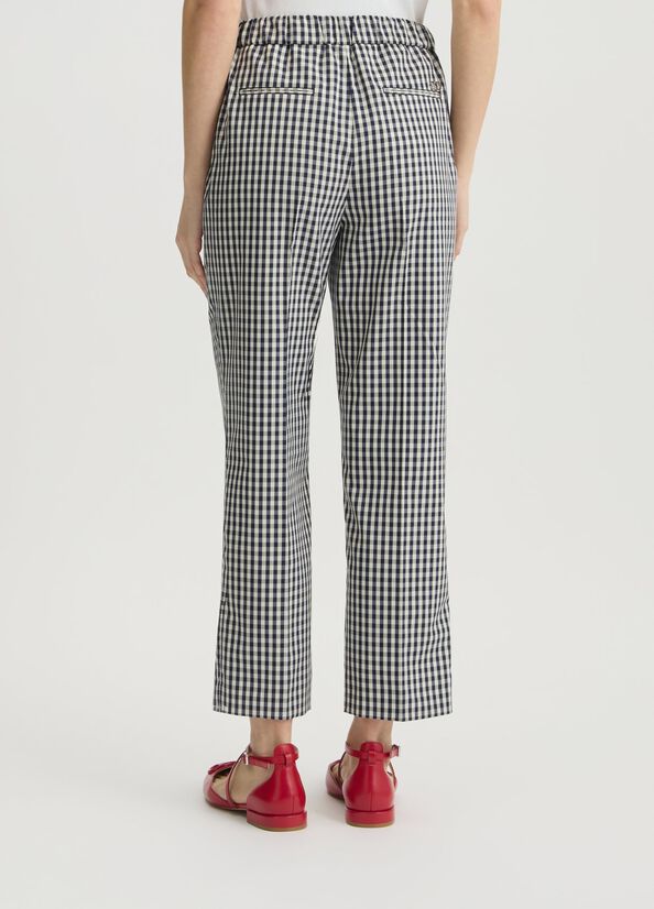 LIU JO Pantaloni cropped check