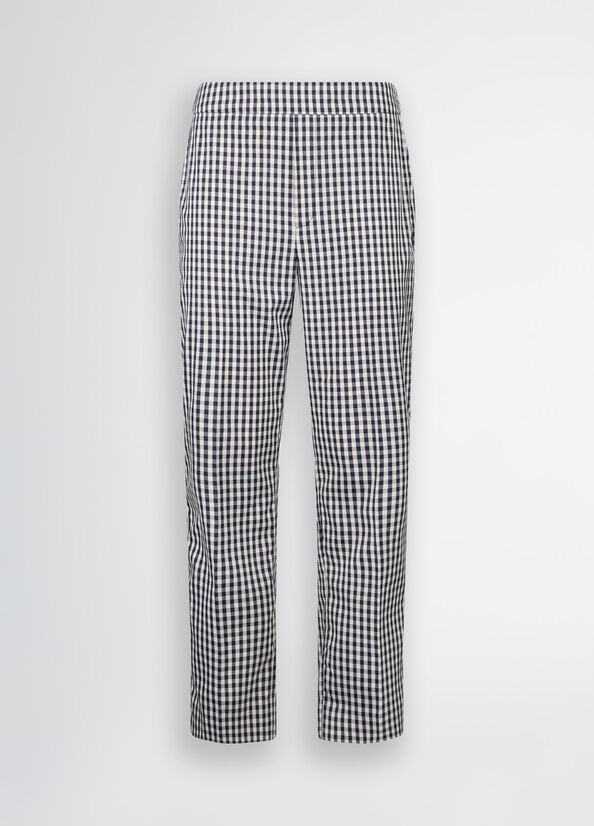 LIU JO Pantaloni cropped check