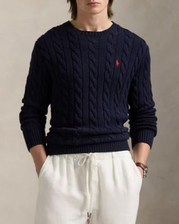 POLO RALPH LAUREN Maglia in cotone a trecce