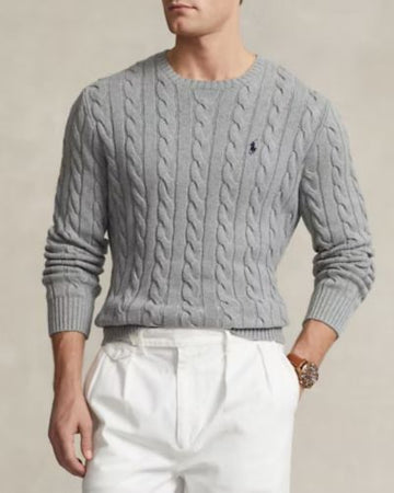 POLO RALPH LAUREN Maglia in cotone a trecce