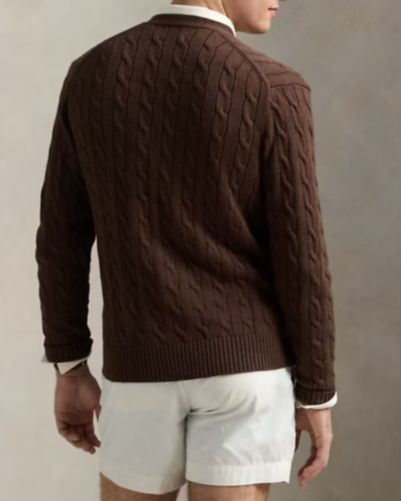 POLO RALPH LAUREN Cardigan in cotone a trecce
