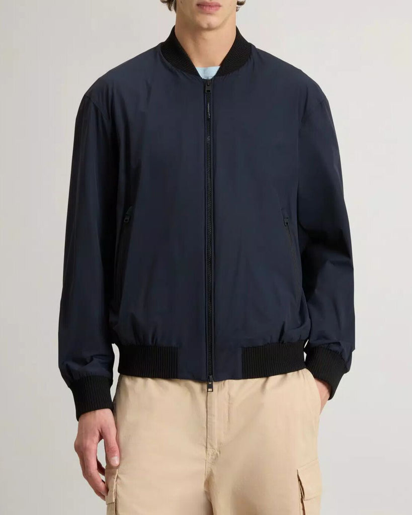 WOOLRICH Bomber in nylon elasticizzato con finitura opaca