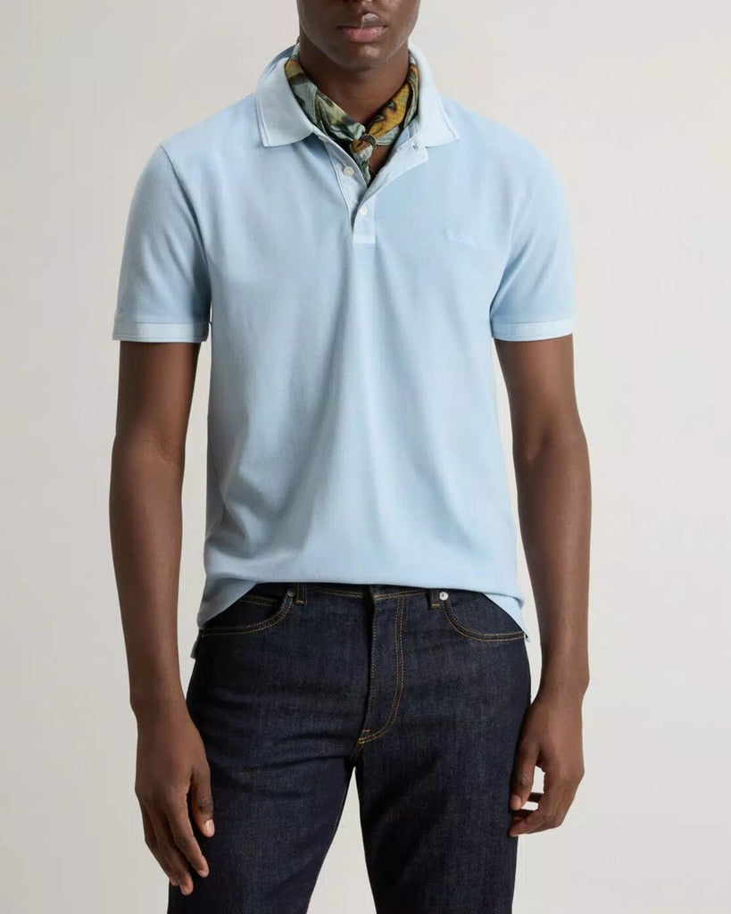 WOOLRICH Polo Mackinack tinta in capo in piqué di cotone elasticizzato