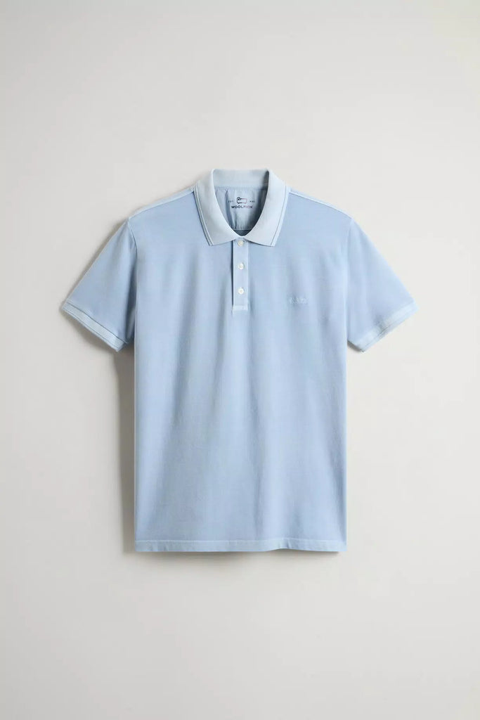 WOOLRICH Polo Mackinack tinta in capo in piqué di cotone elasticizzato