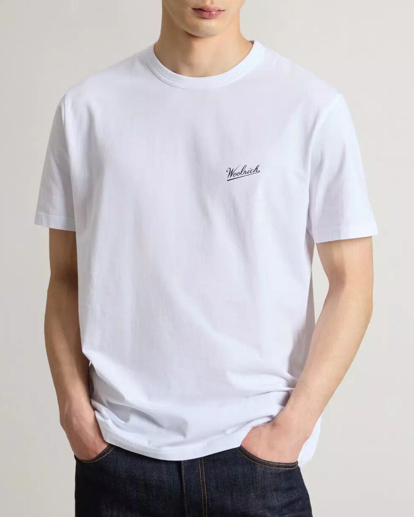 WOOLRICH T-shirt in puro cotone con logo