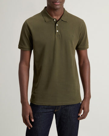 WOOLRICH Polo Mackinack tinta in capo in piqué di cotone elasticizzato