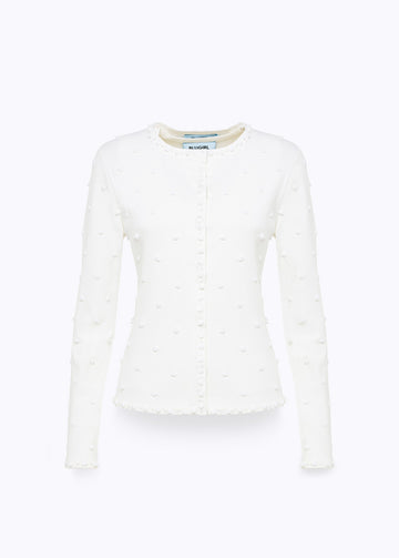 BLUGIRL Cardigan e top con ricamo rose e corallini