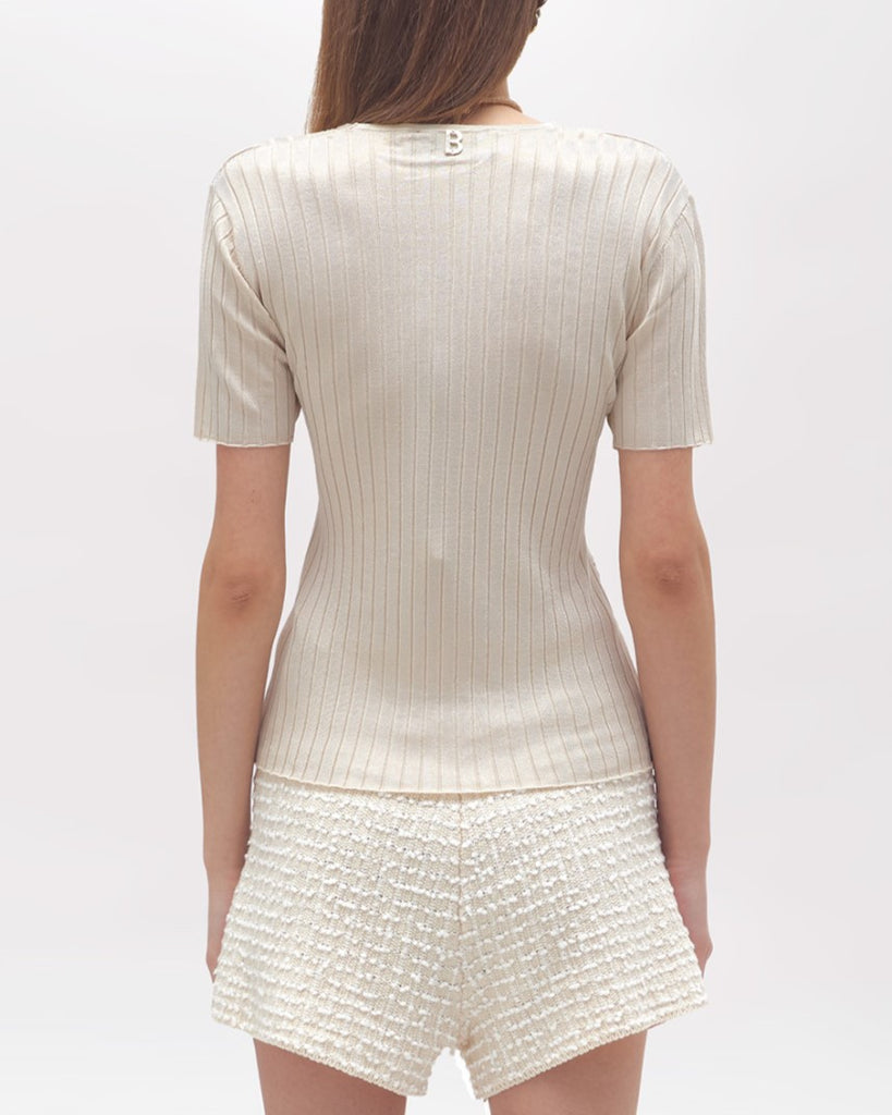 BLUGIRL Maglia con drappeggio e collana