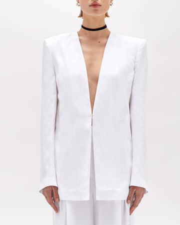 BLUGIRL Giacca blazer over in misto lino