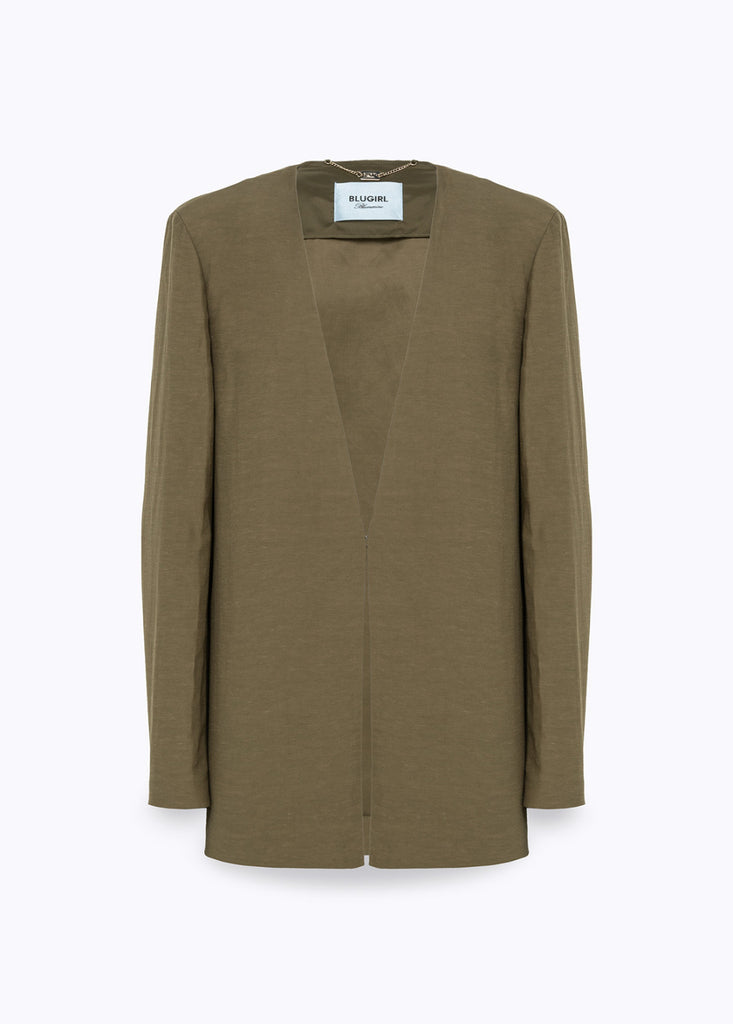 BLUGIRL Giacca blazer over in misto lino
