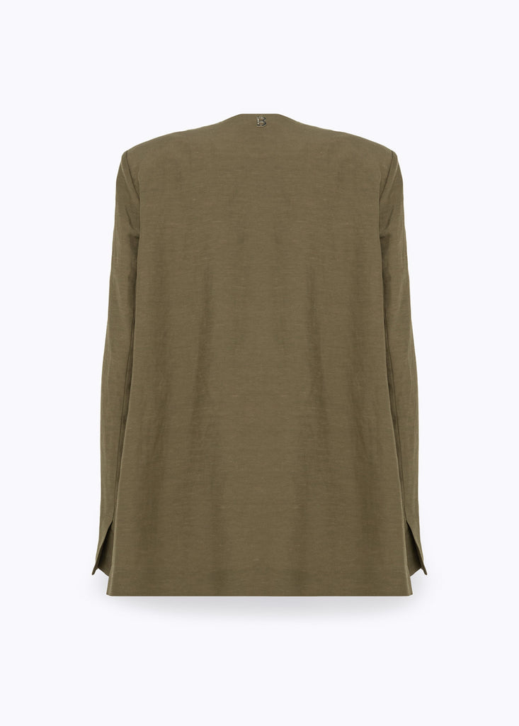 BLUGIRL Giacca blazer over in misto lino