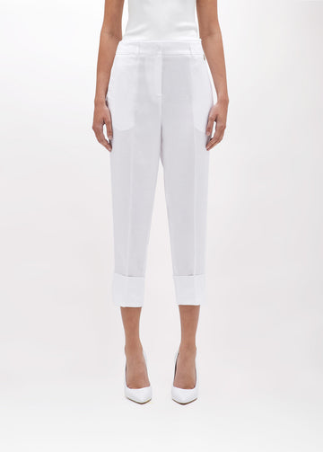 BLUGIRL Pantaloni a sigaretta in misto lino