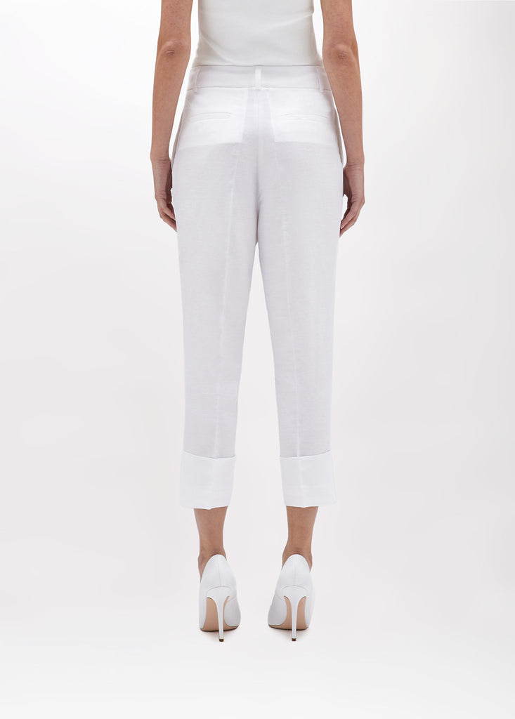 BLUGIRL Pantaloni a sigaretta in misto lino
