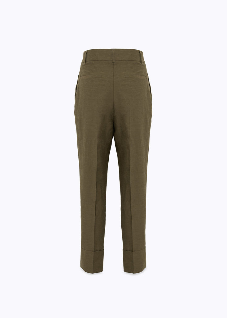 BLUGIRL Pantaloni a sigaretta in misto lino