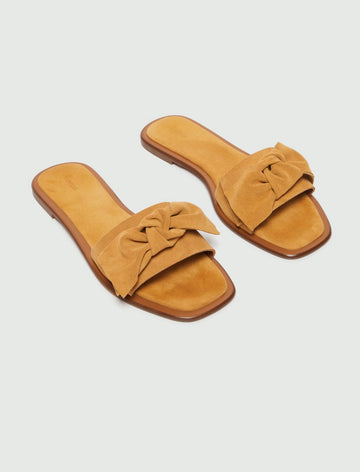MARELLA Ciabattina in suede con fiocco