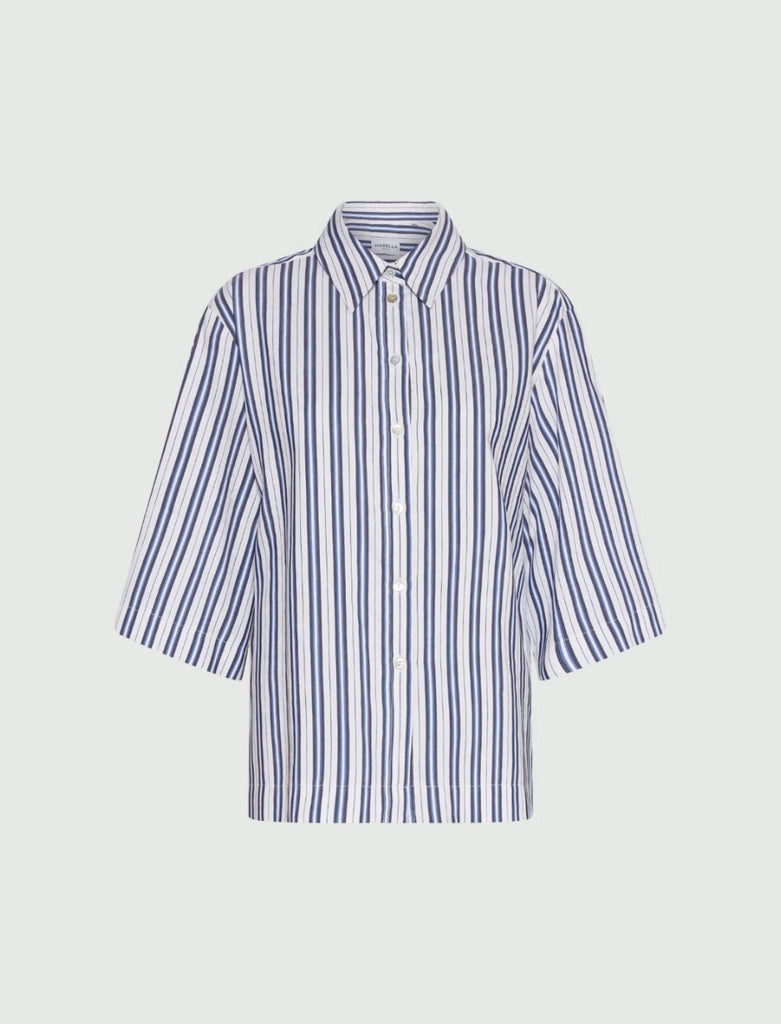 MARELLA Camicia dritta in misto lino e cotone