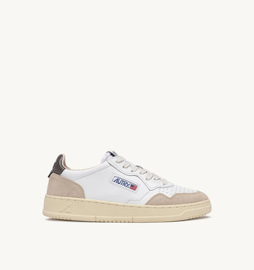 AUTRY Sneakers Medalist Low in Suede e Pelle Bianca e Marrone