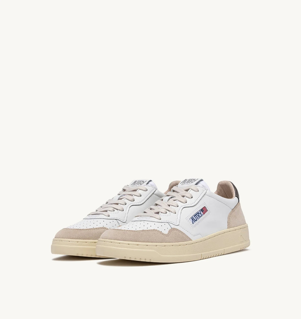 AUTRY Sneakers Medalist Low in Suede e Pelle Bianca e Marrone