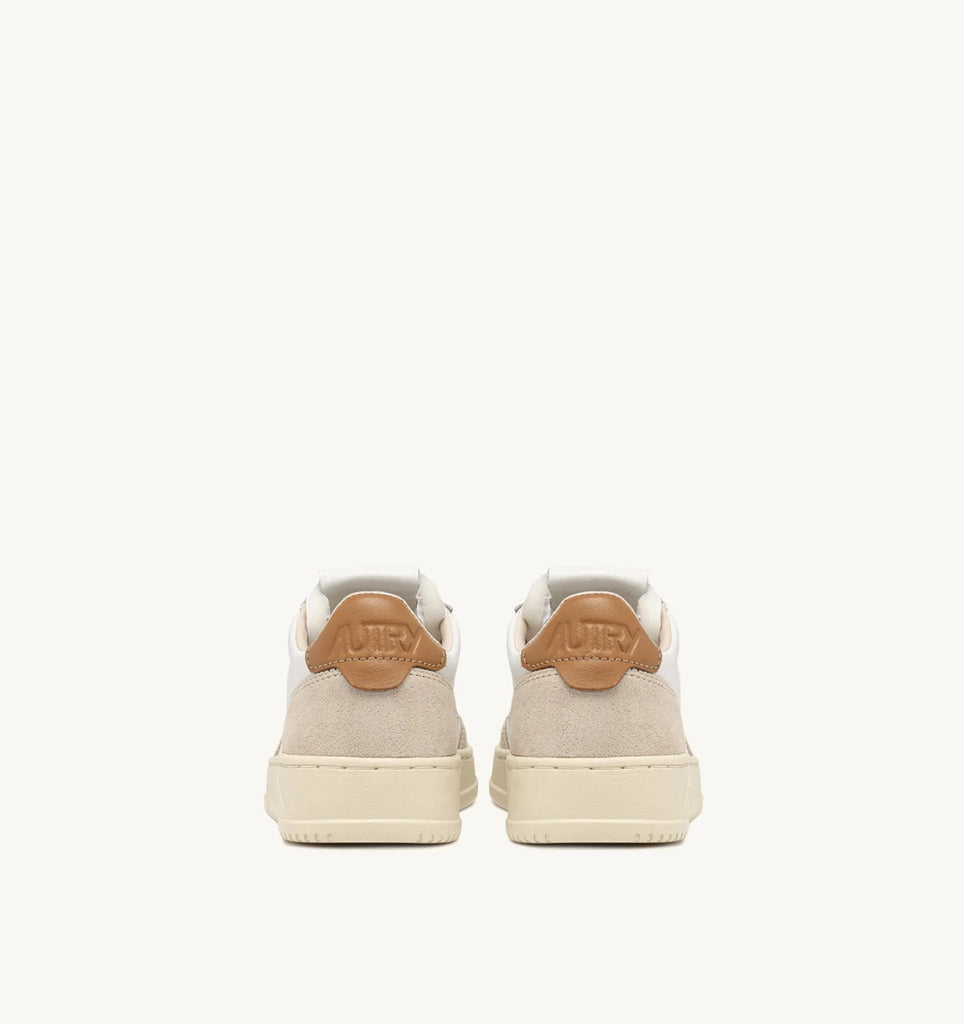 AUTRY Sneakers Medalist Low in Suede e Pelle Bianca e Marrone