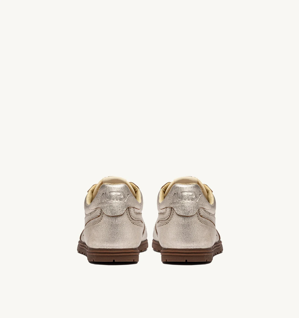 AUTRY Sneakers Windspin in Pelle laminata Platino