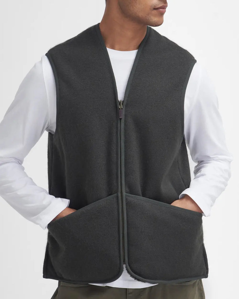 BARBOUR Gilet/fodera in pile caldo con cerniera