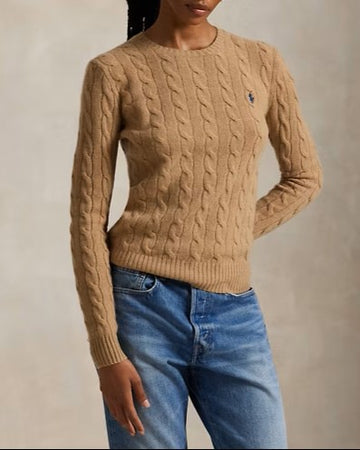 POLO RALPH LAUREN Girocollo in lana e cashmere a trecce