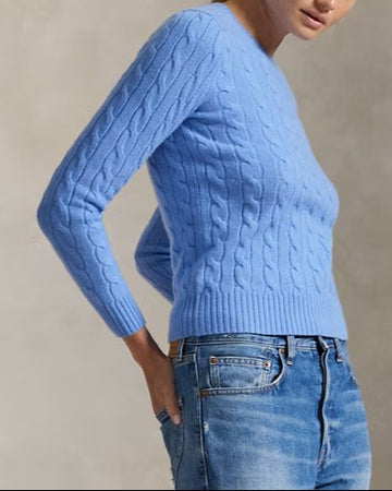 POLO RALPH LAUREN Girocollo in lana e cashmere a trecce