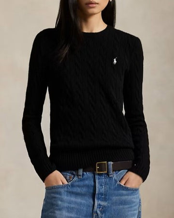 POLO RALPH LAUREN Girocollo in lana e cashmere a trecce