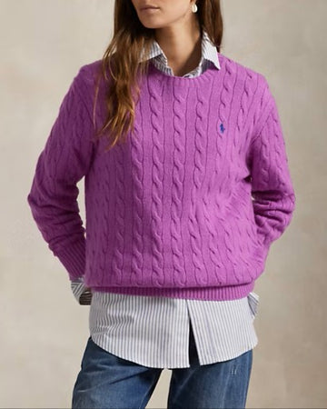 POLO RALPH LAUREN Maglia a trecce in lana e cashmere