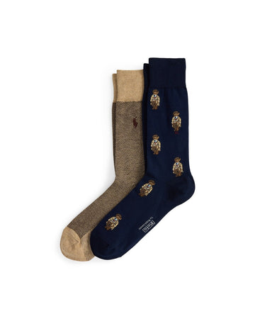 POLO RALPH LAUREN M HD CHRLS B-CREW SOCK-2 PACK