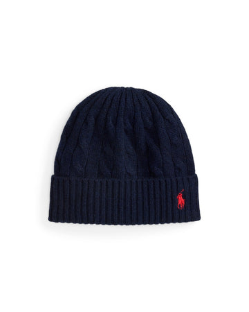 POLO RALPH LAUREN Berretto in lana e cachemere a trecce