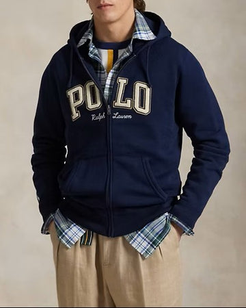 POLO RALPH LAUREN Felpa con logo con cappuccio e cerniera