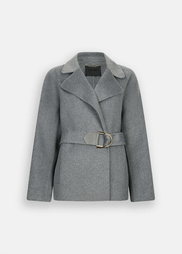 LIU JO Cappotto in lana con cintura