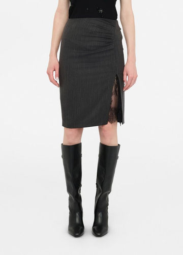 LIU JO Gonna gessata con pizzo